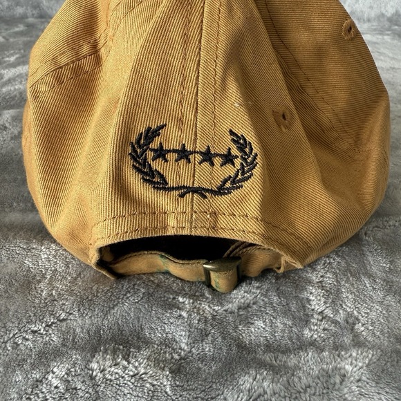Field Grade "Hennything Goes" distressed hat wheat/tan color black embroidery. - Picture 6 of 12